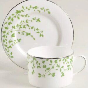 SET OF 2 Kate Spade by Lenox Gardner Street Green Saucer 5.75"